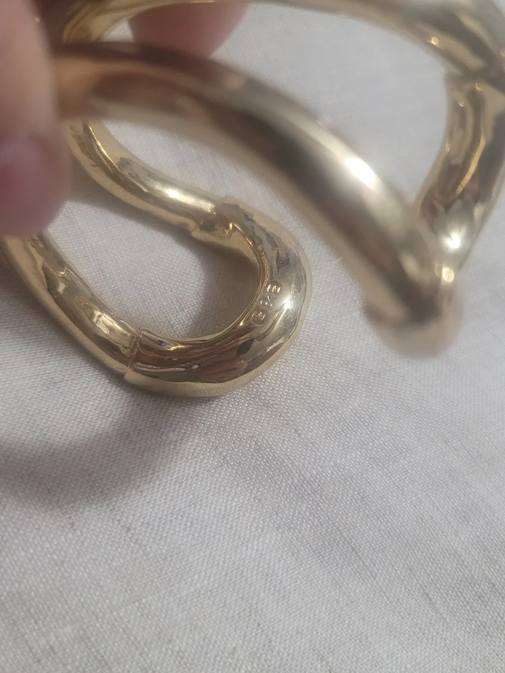 Polished Gold Double-Band Open Cuff Bracelet - Women's Jewelry